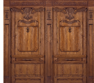 Puertas palacete de madera